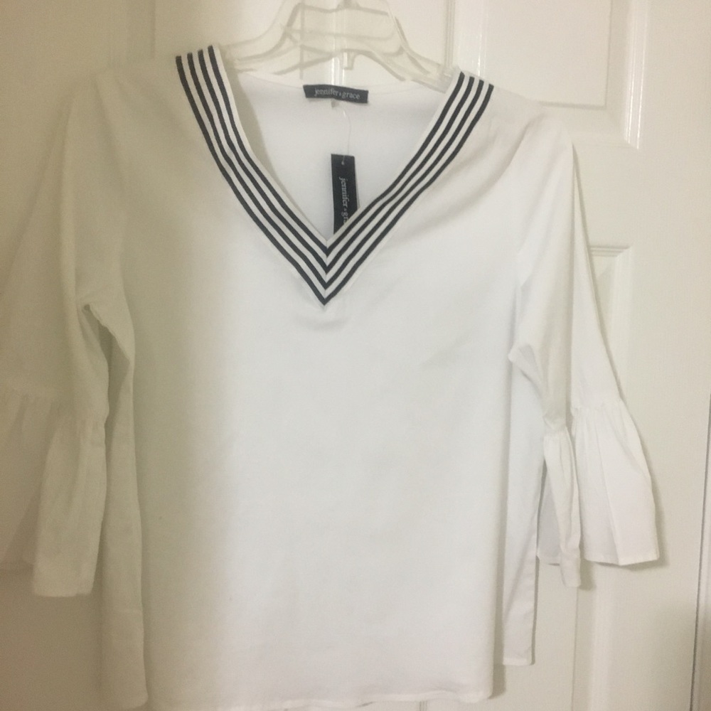 Jennifer and Grace  V-Neck Blouse